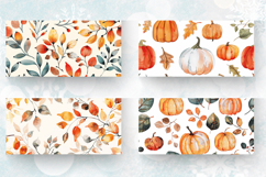 Watercolor Fall Pattern Mug Wrap Sublimation Designs Product Image 2