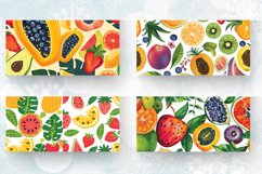 Tropical Summer Fruits Mug wrap Sublimation Designs Product Image 2