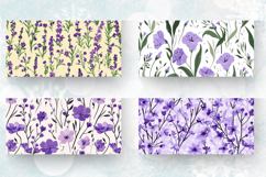 Purple Wildflowers Mug Wrap Sublimation Designs Product Image 2