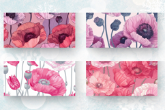 Pink Poppy Garden Mug Wrap Sublimation Designs Product Image 2