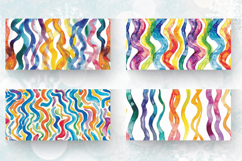 Watercolor Squiggly Lines Mug Wrap Sublimation Designs Product Image 2