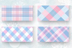 Baby Blue Pink Pastel Plaid Checkered Mug wrap Sublimation D Product Image 2
