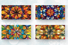Kaleidoscope Stained Glass Mug Wrap Sublimation Designs Product Image 2