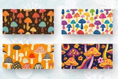 70s Groovy Mushrooms Mug wrap Sublimation Designs Product Image 2