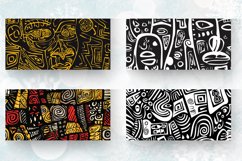Abstract African American Doodle Mug wrap Sublimation Design Product Image 2