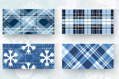 Winter Blue Plaid Mug Wrap Sublimation Designs Product Image 2