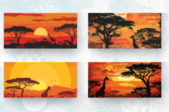 African Safari Sunset Mug Wrap Sublimation Designs Product Image 2