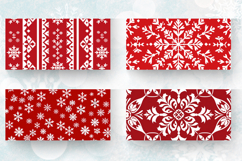 Red and White Christmas Mug Wrap Sublimation Designs Product Image 2