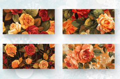 Fall Autumn Roses Mug Wrap Sublimation Designs Product Image 2