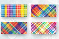 Rainbow Checkered Plaid Mug Wrap Sublimation Designs Product Image 2
