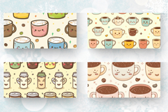 Kawaii Coffee Mug Wrap Sublimation Designs Product Image 2