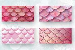 Pink Mermaid Scales Mug Wrap Sublimation Designs Product Image 2