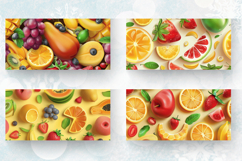 Summer 3D Fruits Mug Wrap Sublimation Designs Product Image 2