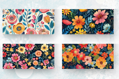 Boho Flower Garden Mug Wrap Sublimation Designs Product Image 2