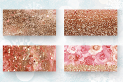 Rose and Gold Glitter Mug Wrap Sublimation Designs Product Image 2