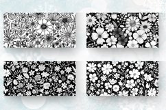 Black White Mini Garden Mug wrap Sublimation Designs Product Image 2