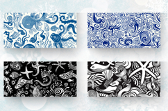 Abstract Glyph Doodles Sea Mug Wrap Sublimation Designs Product Image 2