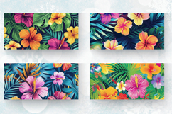 Bright Tropical Flowers Mug Wrap Sublimation Designs Product Image 2