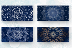 Navy Mandala Mug Wrap Sublimation Designs Product Image 2
