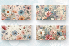 Vintage wild Flowers mug wrap sublimation Designs Product Image 2