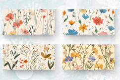 Soft Wildflower Mug Wrap Sublimation Designs Product Image 2