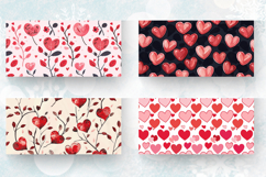 Hearts Valentines Day Plaid Mug Wrap Sublimation Designs Product Image 2