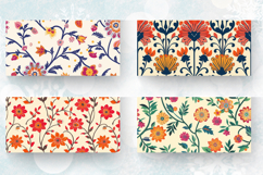 Meeras Indian Folk Blooms Mug Wrap Sublimation Designs Product Image 2