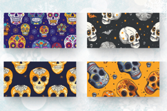 Halloween Sugar Skulls Mug Wrap Sublimation Designs Product Image 2