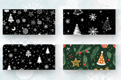 Black and White Christmas Mug Wrap Sublimation Designs Product Image 2