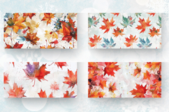 Watercolor Maple Leaves Mug Wrap Sublimation Designs Product Image 2