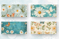 Whimsical Daisy Butterfly Mug Wrap Sublimation Designs Product Image 2