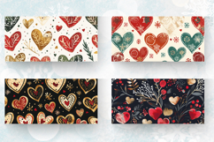 Christmas Hearts Mug Wrap Sublimation Designs Product Image 2