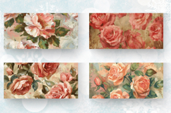 Vintage Oil Paint Roses mug wrap sublimation Designs Product Image 2