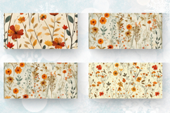 Autumn Meadow Flowers Mug Wrap Sublimation Designs Product Image 2