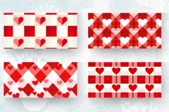 Valentine Day Red White Plaid Mug Wrap Sublimation Designs Product Image 2