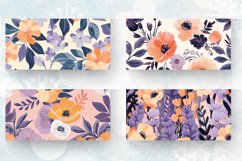 Peach &amp; Lavender Floral Mug wrap Sublimation Designs Product Image 2