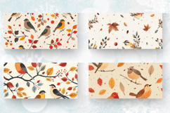 Autumn Cute Birds Mug Wrap Sublimation Designs Product Image 2