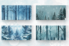 Winter Dreamlike Forest Mug Wrap Sublimation Designs Product Image 2