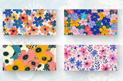 Risograph Flowers Mug Wrap Sublimation Designs Product Image 2
