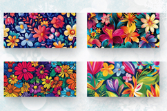 Vibrant Colorful Floral Mug Wrap Sublimation Designs Product Image 2
