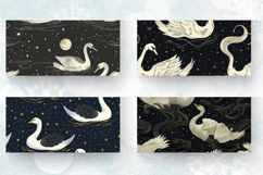 Night Swans Mug Wrap Sublimation Designs Product Image 2