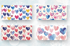 Watercolor Loving Hearts mug wrap sublimation Designs Product Image 2