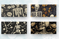 Skeleton Flower Halloween Mug Wrap Sublimation Designs Product Image 2