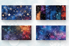 Glitter Stars Galaxy Mug Wrap Sublimation Designs Product Image 2