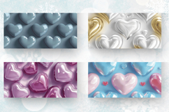 3D Puffy Hearts Mug Wrap Sublimation Designs Product Image 2