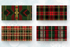 Red Green Knitted Plaids Fabric Mug Wrap Sublimation Designs Product Image 2