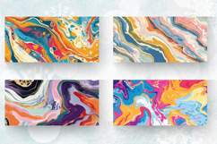 Colorful Marble Mug Wrap Sublimation Designs Product Image 2