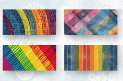 Rainbow Denim Fabric Printable Mug Wrap Sublimation Designs Product Image 2