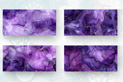 Purple Alcohol Ink Mug Wrap Sublimation Designs Product Image 2