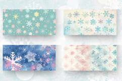 Pastel Winter Snowflakes Mug Wrap Sublimation Designs Product Image 2
